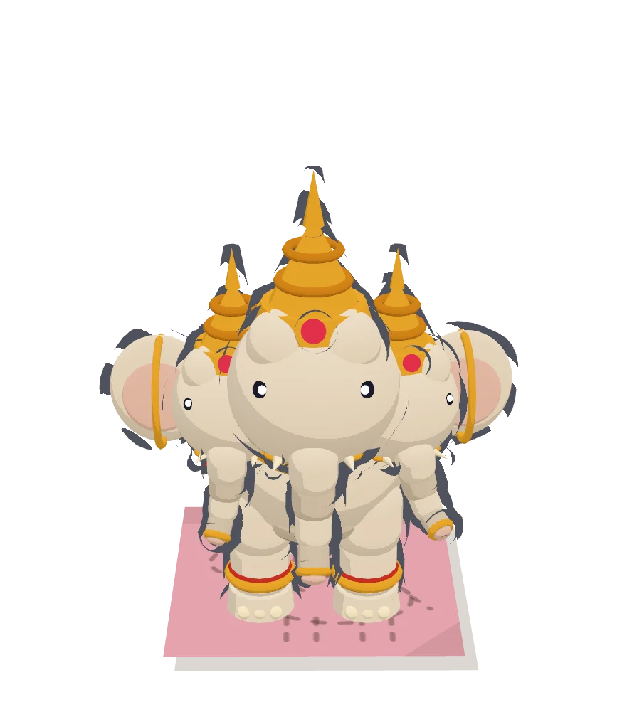 โมเดล 3D ของพญาช้างเอราวัณในเกม